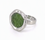 Load image into Gallery viewer, Peridot zamak ring adaptable round p