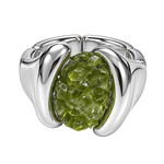 Load image into Gallery viewer, Stretch peridot ring