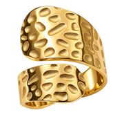 Anel em espiral ajustável banhado a ouro