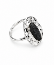 Anello Órbita argento lava