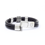 Load image into Gallery viewer, Smooth double leather bracelet 3pcs