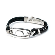 Brazalete caucho y acero 23 cm