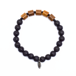 Load image into Gallery viewer, Men's palm tree glass bracelet