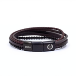 Load image into Gallery viewer, Quadruple brown ball bracelet