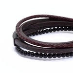 Load image into Gallery viewer, Quadruple brown ball bracelet