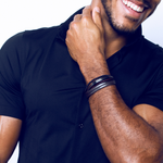 Load image into Gallery viewer, Quadruple brown ball bracelet