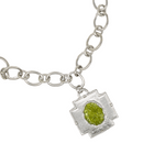 Load image into Gallery viewer, Large peridot cross chain pendant