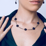 Load image into Gallery viewer, Necklace with steel chain lavas