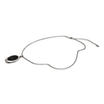 Load image into Gallery viewer, Black lava silver bath pendant