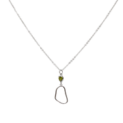Colgante de plata con olivina engarzada