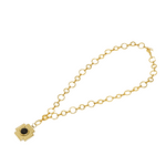 Load image into Gallery viewer, Lava gold plated steel cross pendant