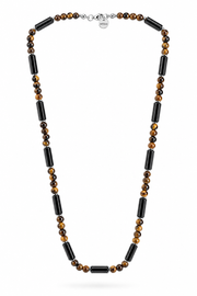 Men's tiger's eye and hematite pendant