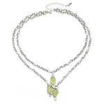 Load image into Gallery viewer, Colgante doble olivina