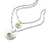 Load image into Gallery viewer, Colgante doble olivina