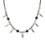 Load image into Gallery viewer, Colgante lava plumas metal