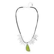 Colgante olivina plumas