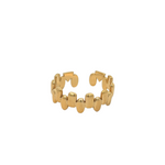 Load image into Gallery viewer, Adjustable gold plated steel ring