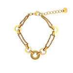Load image into Gallery viewer, Gold plated steel circle bracelet