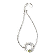 ENSO Silver Bracelet with Peridot Setting