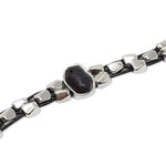 Load image into Gallery viewer, Silver plated lava leather bracelet