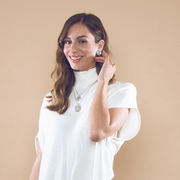 Peridot round earring