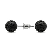 Pendientes de perla y lava volcánica