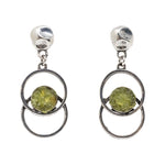 Load image into Gallery viewer, Zamak peridot earring set