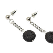Pendientes de lava volcánica con cadena, otra vista