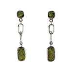 Load image into Gallery viewer, Peridot link earring