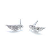 Pendiente de plata y olivina 14 mm