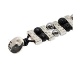 Load image into Gallery viewer, Lava and double metal bracelet