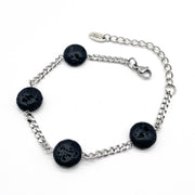 Pulsera de lava con cadena
