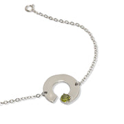 Sterling silver peridot bracelet, another view
