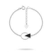 Pulsera de plata con triángulo de palmera