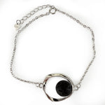 Load image into Gallery viewer, Pulsera plata lava ovalado