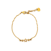Gold-plated steel star bracelet