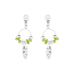 Load image into Gallery viewer, Pendiente olivina pluma