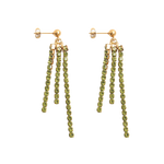 Load image into Gallery viewer, Pendientes Acero baño oro olivinas