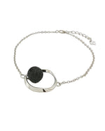 Load image into Gallery viewer, Pulsera plata lava ovalado