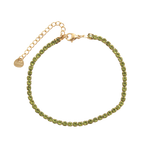 Load image into Gallery viewer, Pulsera acero baño oro lava y olivinas