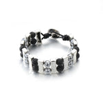 Load image into Gallery viewer, Pulsera lava y metal doble
