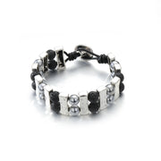 Pulsera lava y metal doble