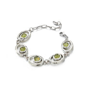 Pulsera olivina ovalos