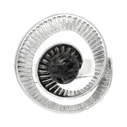 Anillo adaptable con bola de lava volcánica
