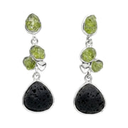 Pendientes de lava volcánica y olivina