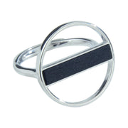 Sterling silver ring with palm wood