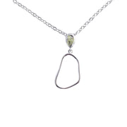 Colgante de plata con olivina barroca