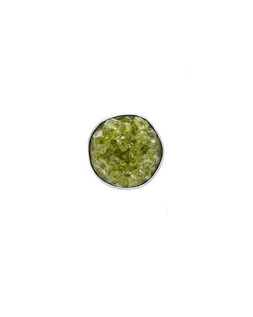 Peridot zamak ring adaptable round g