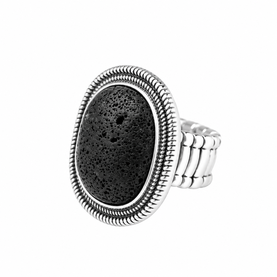 Anillo elástico lava negro