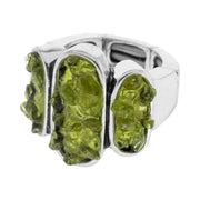 Anillo elástico con chips de olivina